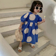 Girls' Skirt Big Polka Dot Puff Sleeve Dress - Bay Buy Shopping