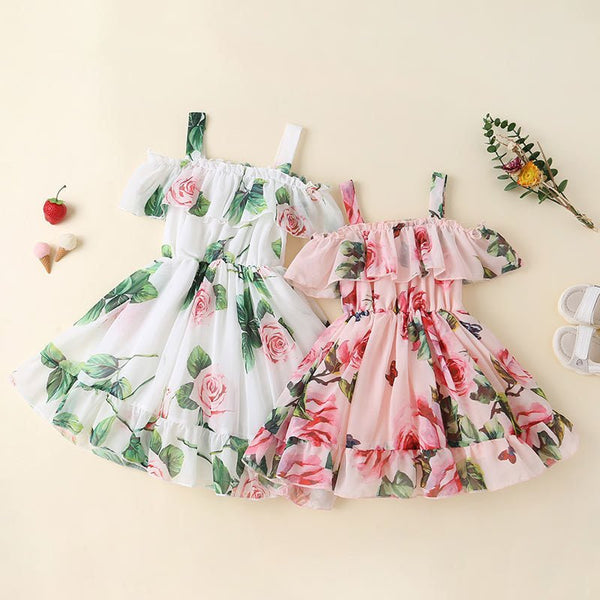 Girls Sling Chiffon Princess Dress - Bay Buy Shopping