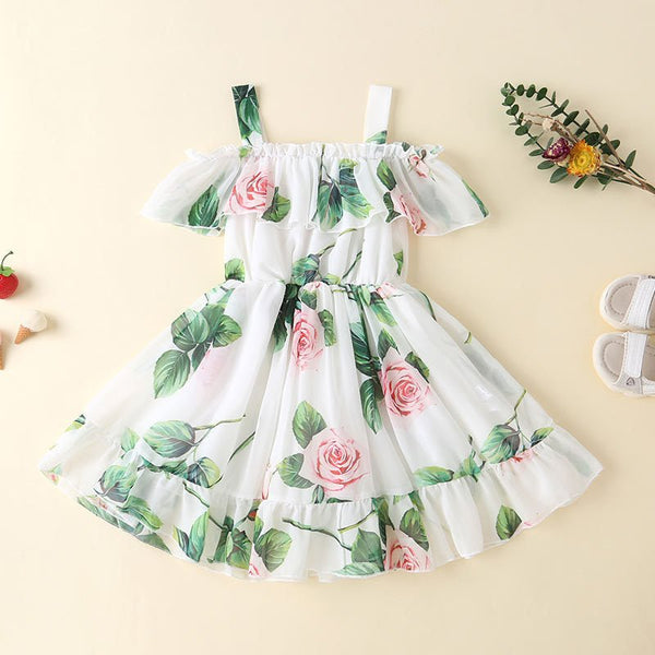 Girls Sling Chiffon Princess Dress - Bay Buy Shopping