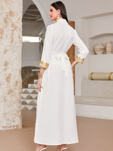 Gold Lace Sequined Embroidered Pearl Embroidery Dress - Bay Buy Shopping