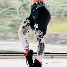 Gradient Gypsophila Digital Printing Slim High Waist Sports Yoga Pants Leggings - Bay Buy Shopping