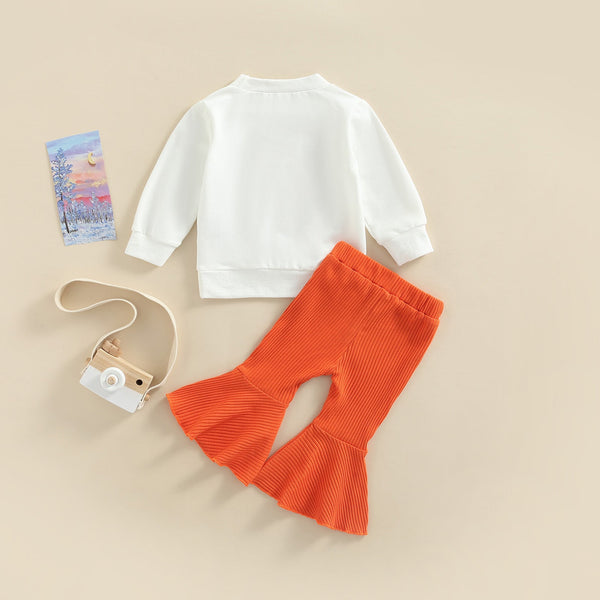 Halloween Children's Clothing Girls White Simple Print - Bay Buy Shopping