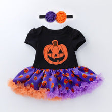 Halloween Pumpkin Short Sleeve Romper - Bay Buy Shopping