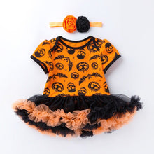 Halloween Pumpkin Short Sleeve Romper - Bay Buy Shopping