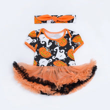 Halloween Pumpkin Short Sleeve Romper - Bay Buy Shopping