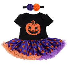 Halloween Pumpkin Short Sleeve Romper - Bay Buy Shopping