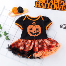 Halloween Pumpkin Short Sleeve Romper - Bay Buy Shopping