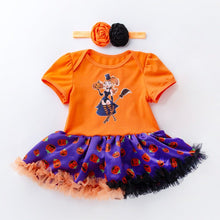 Halloween Pumpkin Short Sleeve Romper - Bay Buy Shopping