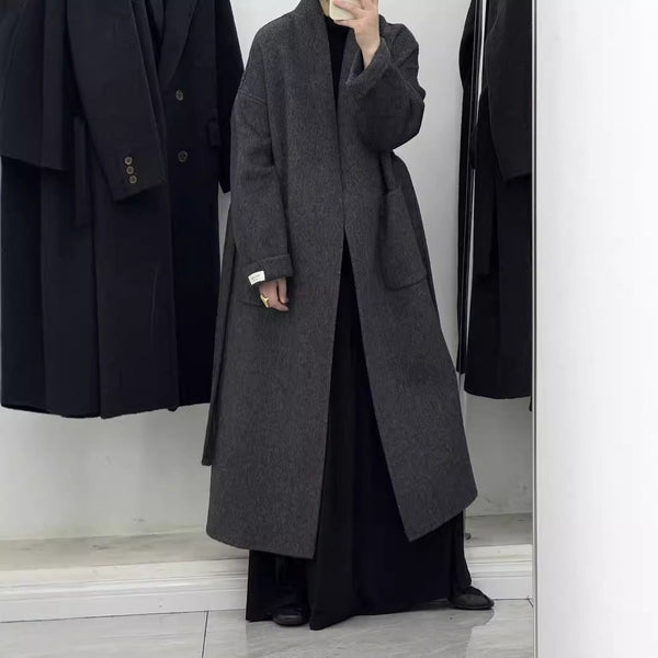 High - end Cashmere Double - sided Woolen Coat Women - Bay Buy Shopping