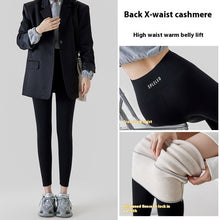 High Waist Cashmere Leggings Winter Warm Solid Plush Pants Fashion Slim Trousers Women Clothing - Bay Buy Shopping