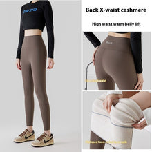 High Waist Cashmere Leggings Winter Warm Solid Plush Pants Fashion Slim Trousers Women Clothing - Bay Buy Shopping