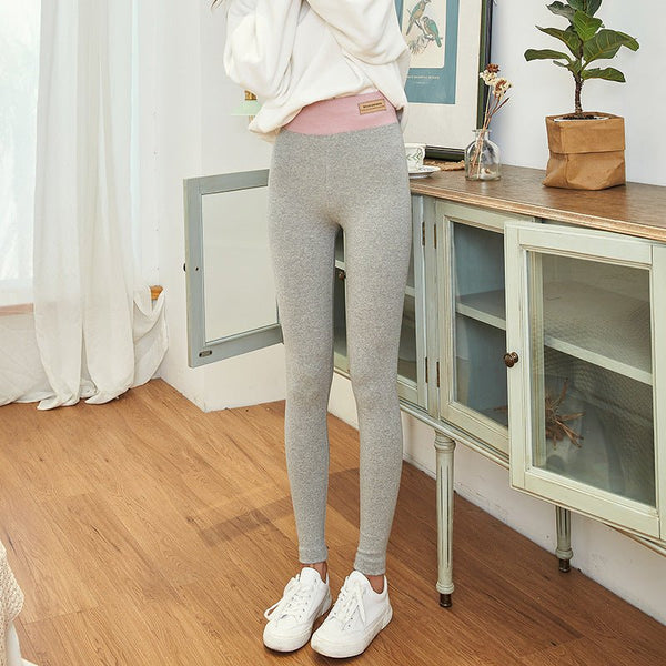 High Waist Grey Northeast Extra Thick Sheepskin Leggings - Bay Buy Shopping