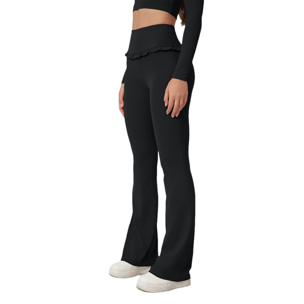 High Waist Hip Lift Lace Nude Feel Yoga Pants Running Fitness - Bay Buy Shopping