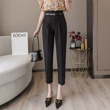 High - waist Women's Draped Loose And Thin Casual Cropped Trousers - Bay Buy Shopping