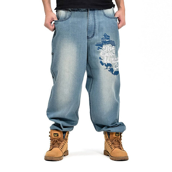 Hip - hop Style Denim Loose Casual Men's Jeans - Bay Buy Shopping