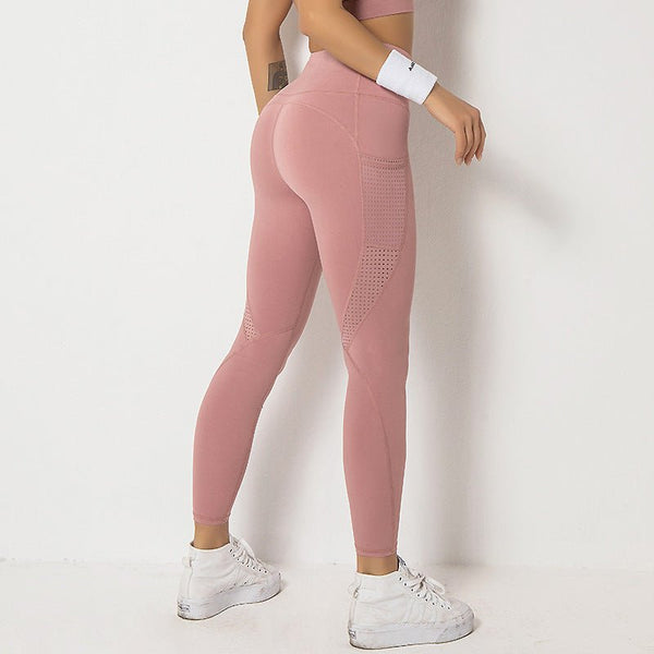 Hollow Stitching Hip - lifting Tight - fitting Sports Running Fitness Pants - Bay Buy Shopping