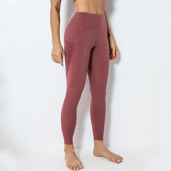 Hollow Stitching Hip - lifting Tight - fitting Sports Running Fitness Pants - Bay Buy Shopping