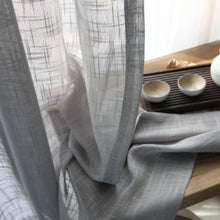 Japanese Linen Half Shade Curtain Solid Color Balcony Bedroom Living Room - Bay Buy Shopping