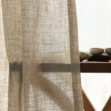 Japanese Linen Half Shade Curtain Solid Color Balcony Bedroom Living Room - Bay Buy Shopping