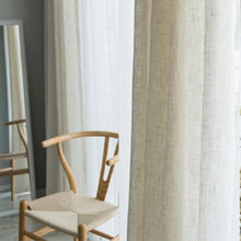 Japanese Linen Half Shade Curtain Solid Color Balcony Bedroom Living Room - Bay Buy Shopping