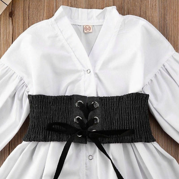 Kids Baby Irls Clothes White A - Line Shirt Dress For Irl - Bay Buy Shopping