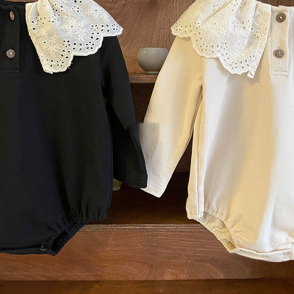 Lace Collar Crawl Suit Lace Jumpsuit - Bay Buy Shopping