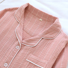 Ladies Cotton Long - sleeved Home Dress Stripe - Bay Buy Shopping
