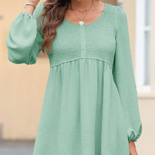 Long Sleeve High Waist A - Line Mini Dress - Bay Buy Shopping