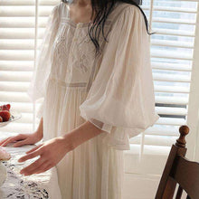 Long Sleeve Retro Palace Sweet Pajama Dress - Bay Buy Shopping