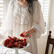 Long Sleeve Retro Palace Sweet Pajama Dress - Bay Buy Shopping