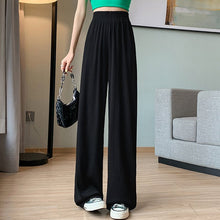 Loose Straight Casual Ice Silk Wide - leg Pants Women - Bay Buy Shopping