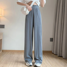 Loose Straight Casual Ice Silk Wide - leg Pants Women - Bay Buy Shopping