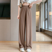 Loose Straight Casual Ice Silk Wide - leg Pants Women - Bay Buy Shopping