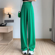 Loose Straight Casual Ice Silk Wide - leg Pants Women - Bay Buy Shopping
