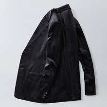 Men's Young And Middle - aged Slim - fit Lapel Velvet Jacket - Bay Buy Shopping