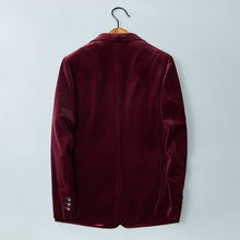 Men's Young And Middle - aged Slim - fit Lapel Velvet Jacket - Bay Buy Shopping