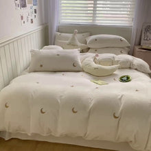 Milk Velvet Four Piece Set Of Healing Princess Style Double Sided Velvet Coral Velvet Bed Sheets - Bay Buy Shopping