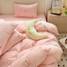 Milk Velvet Four Piece Set Of Healing Princess Style Double Sided Velvet Coral Velvet Bed Sheets - Bay Buy Shopping