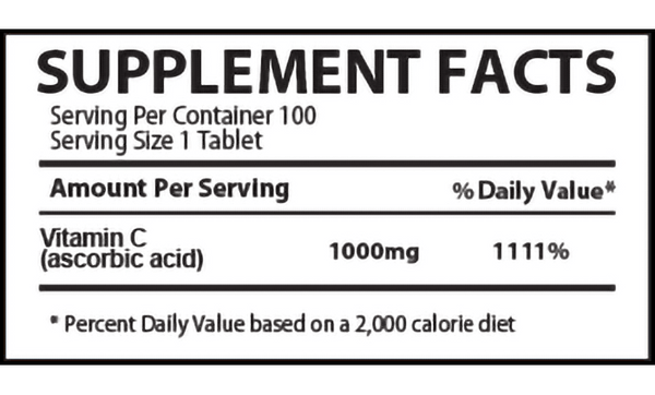 Muscle Rulz Vitamin C - 1000 – Premium Immune & Antioxidant Support - Bay Buy Shopping