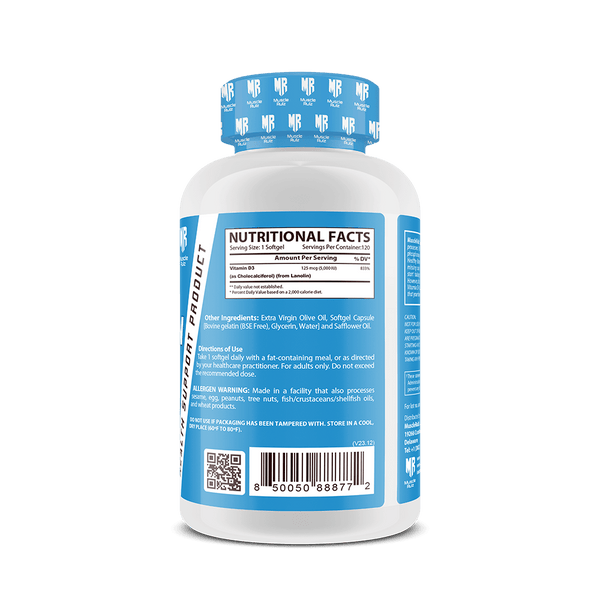 Muscle Rulz VITAMIN D - 3 5000IU - Bay Buy Shopping