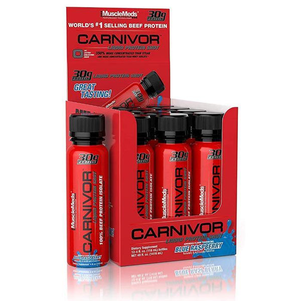MuscleMeds Carnivor Liquid Protein Shot – 12 Pack of Fast - Absorbing Beef Protein Isolate - Bay Buy Shopping