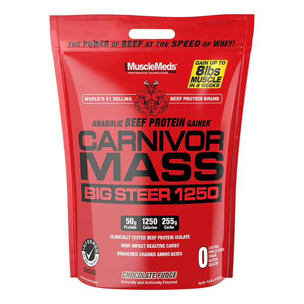 Musclemeds Carnivor Mass Big Steer 1250 Bag Beef Protein - Bay Buy Shopping