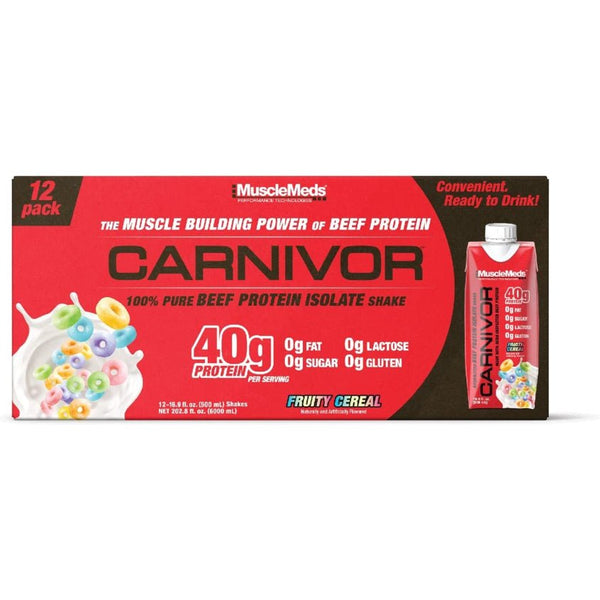 Musclemeds Carnivor RTD Beef Protein Isolate Shake Pack of 12 - Bay Buy Shopping