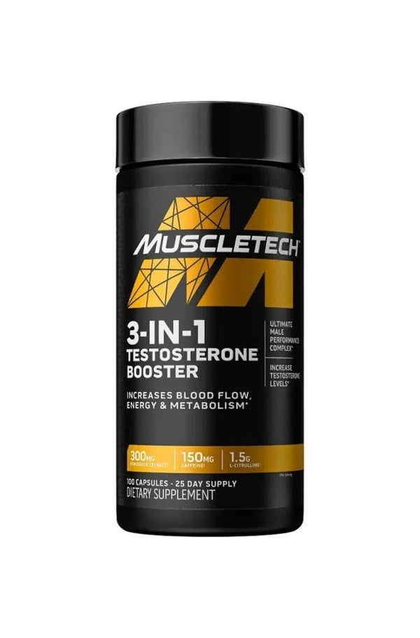 MuscleTech 3 - in - 1 Testosterone Booster 100 Capsules - Bay Buy Shopping