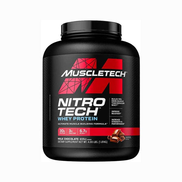 MuscleTech Nitro - Tech Whey Protein – 4 lbs | Advanced Whey Protein with Creatine - Bay Buy Shopping