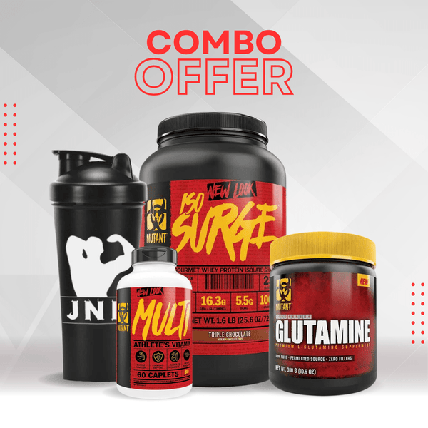 Mutant Combo Offer Glutamine 30 Servings + ISO Surge 1.6lbs Triple Chocolate + Multivitamin 60 Capsules - Bay Buy Shopping