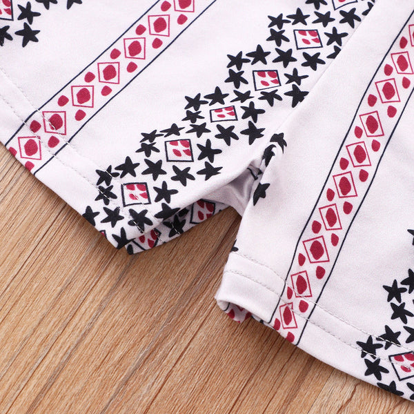 New Children's Clothing Girls Floral Striped Overalls Jumpsuit - Bay Buy Shopping