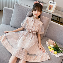New Style Big Boy Girl Western Style Children Elementary School Short - sleeved Skirt - Bay Buy Shopping