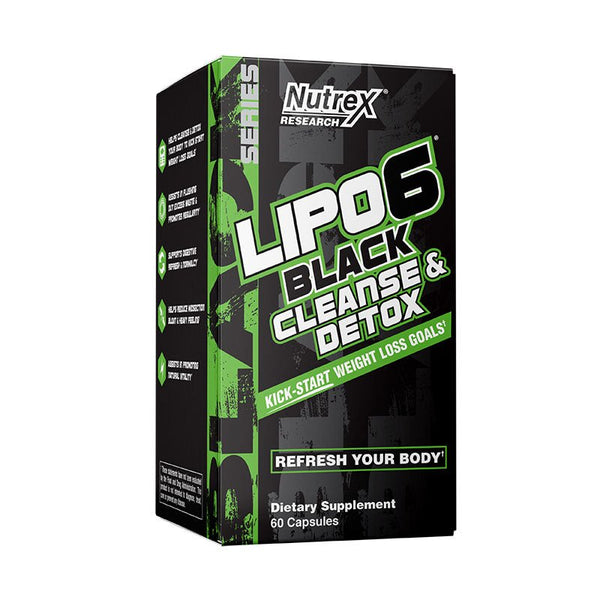 Nutrex Research Lipo - 6 Black Cleanse & Detox 60 Capsules - Refresh Your Body - Bay Buy Shopping