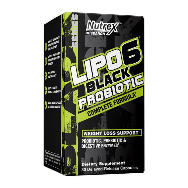 Nutrex Research Lipo 6 Black Probiotic 30 Capsules - Bay Buy Shopping